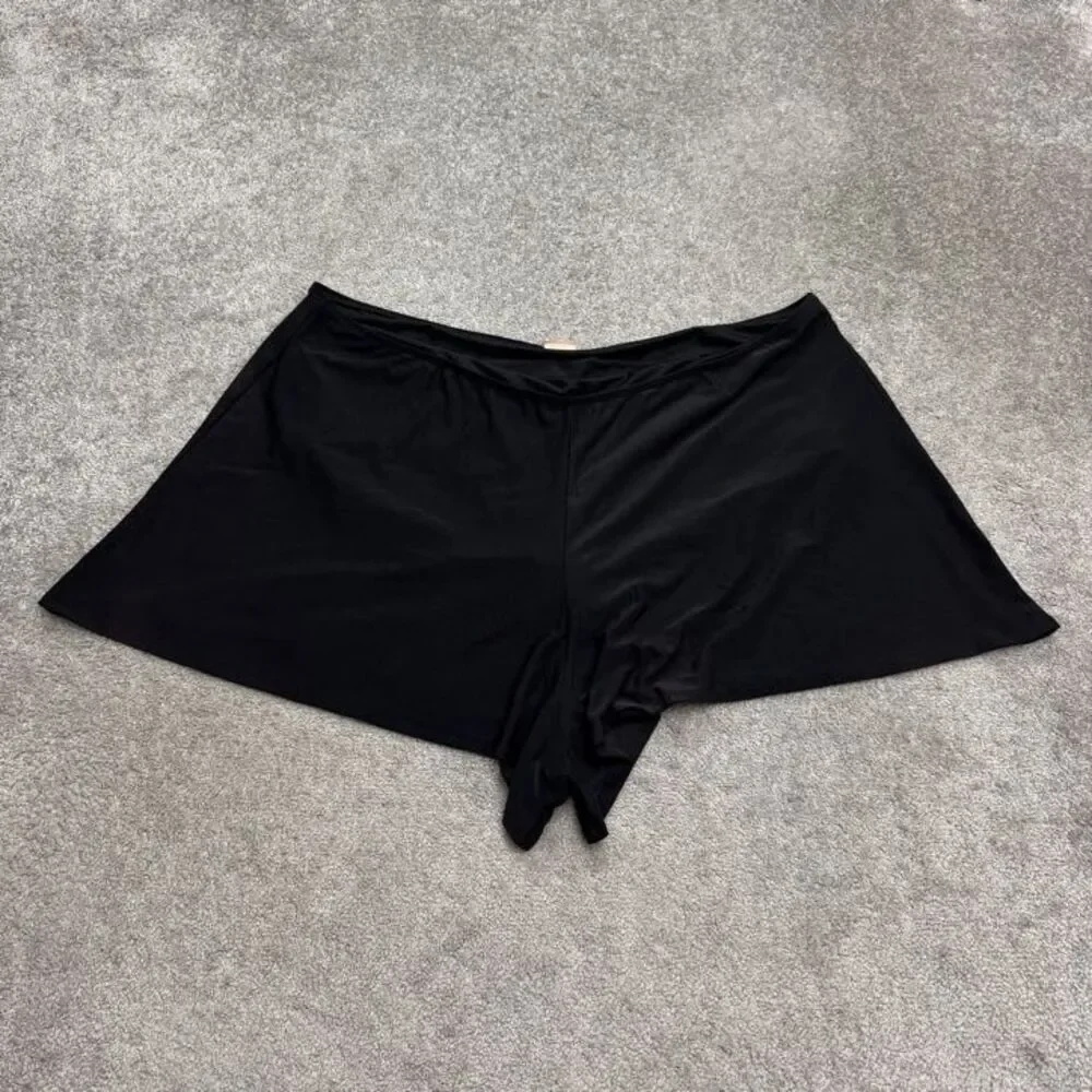 Figure Magic Vintage Swimwear Swim Shorts Womens 30W Black Relaxed High Rise